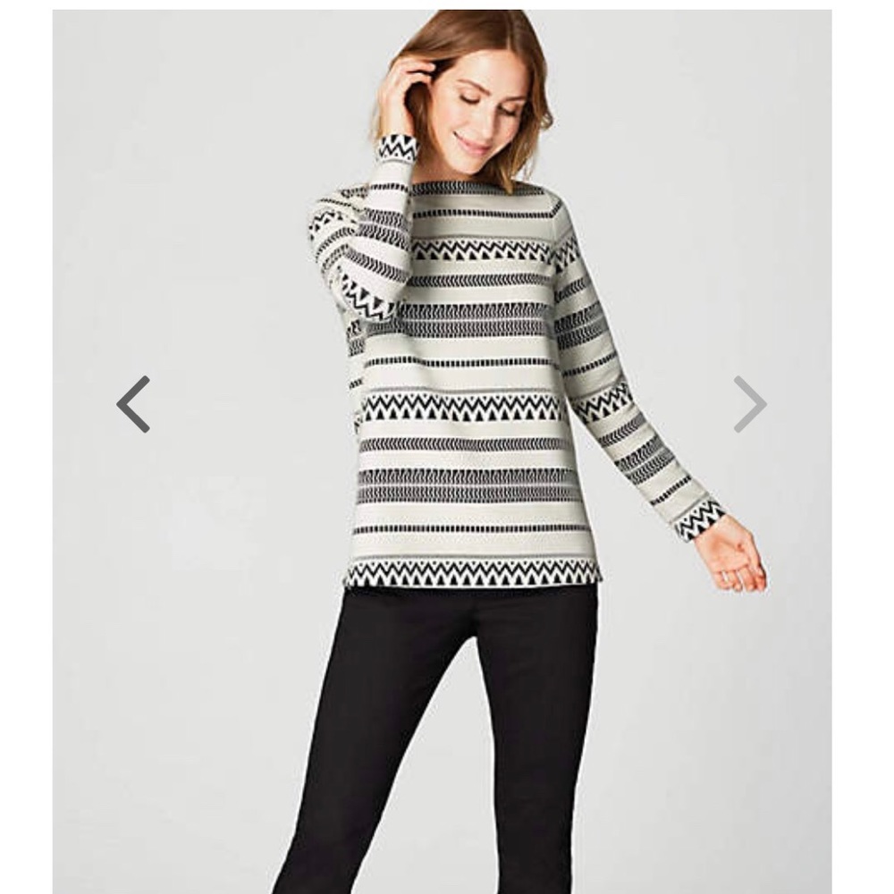 NWT J.Jill textured-knit boat neck top | XS